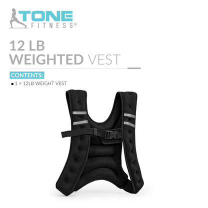 Neoprene Weighted Vest, 12 Pounds, Black